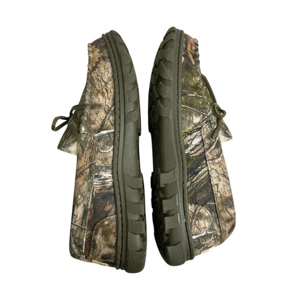 New With Box 26 BoneZZZ Mens Size 10 Camouflage Faux Fur Lined Moccasin Slippers - Picture 3 of 12